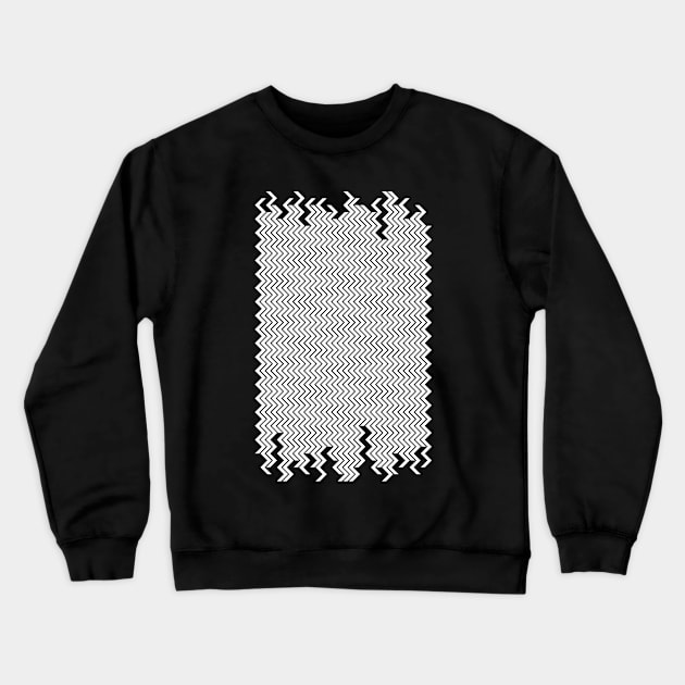 zigzag [white] Crewneck Sweatshirt by TONYSTUFF